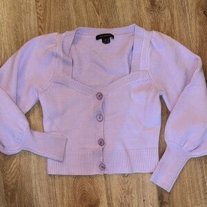 French Connection Lilac Cardigan Sweater size XS